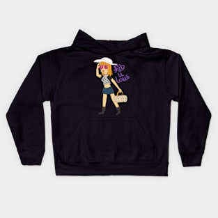 Fabulous Fashionista - Digital Illustration Kids Hoodie